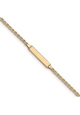 captivating 14k yellow gold anchor id baby bracelet